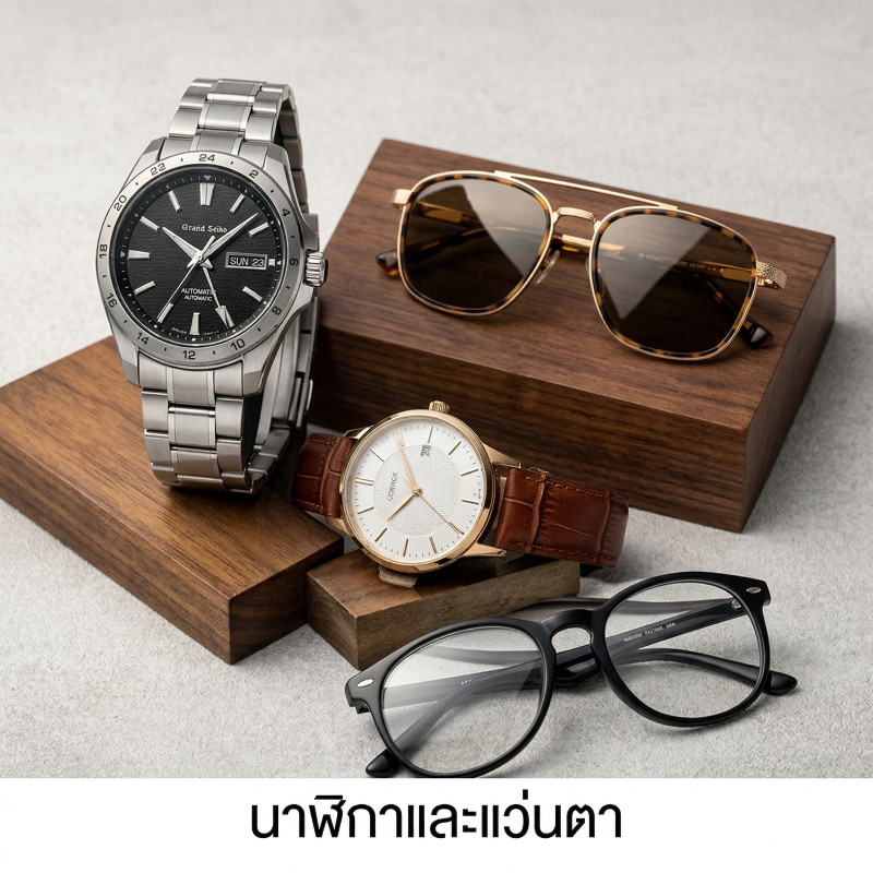 นาฬิกาและแว่นตา
